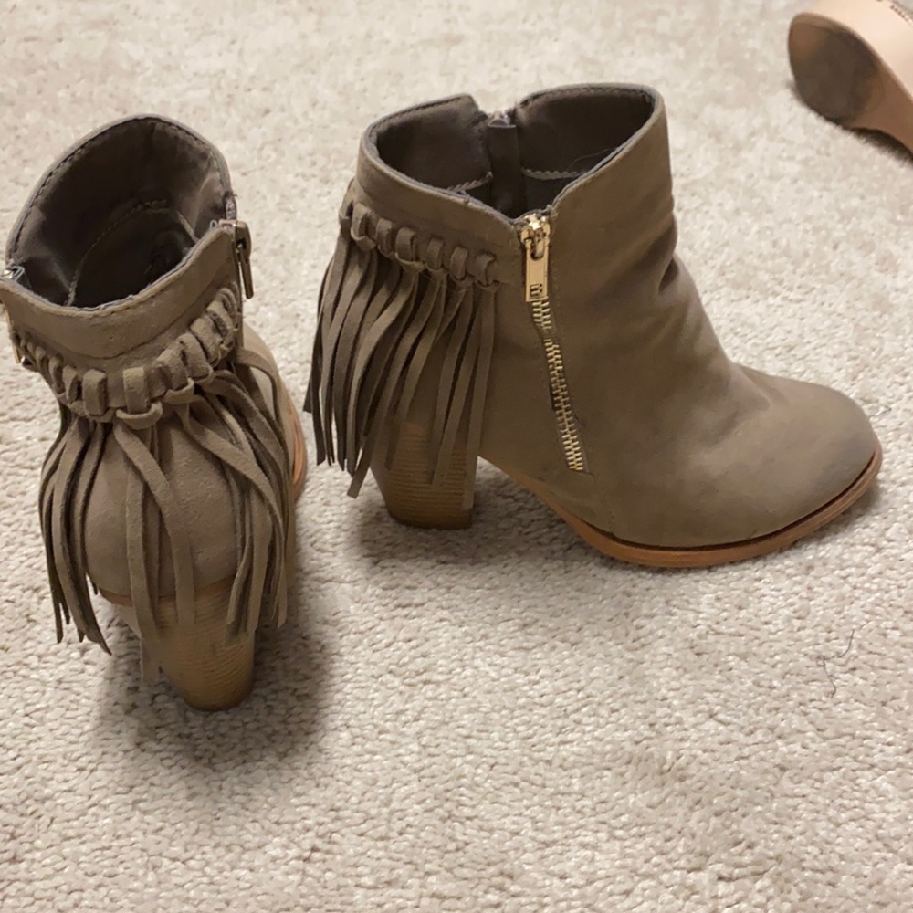 Fringe booties